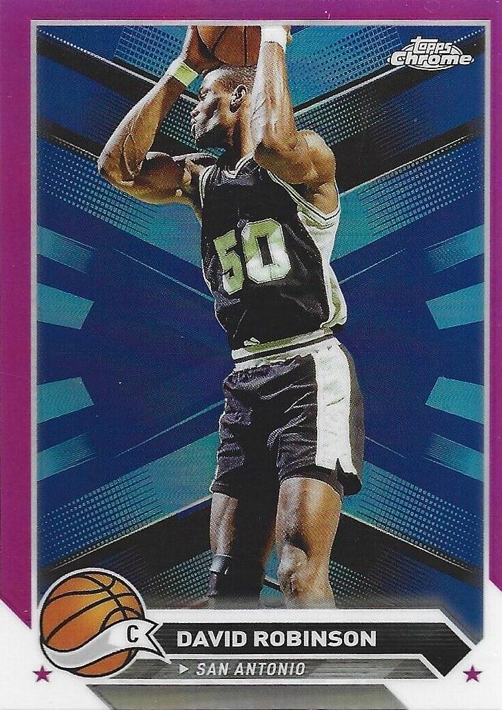 2023 Topps Chrome Basketball Pink Refractor David Robinson #22 PSA 8.5