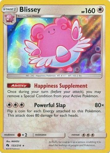2018 Pokemon Sun & Moon Lost Thunder Blissey #153 PSA 9