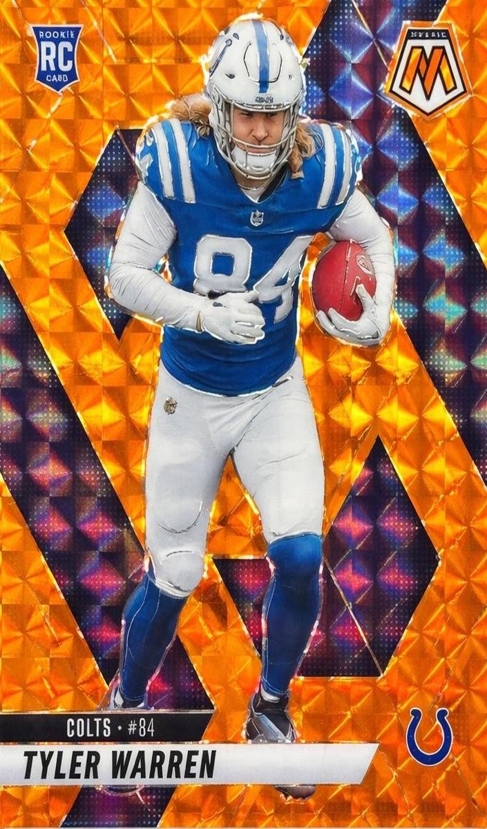 2025 Panini Mosaic Football Orange Tyler Warren #354 PSA 9