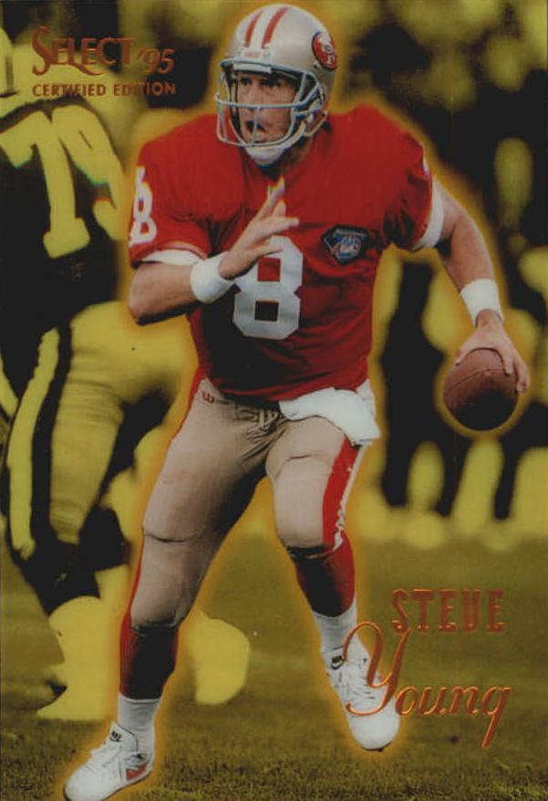 1995 Select Certified Football Mirror Gold Steve Young #10 PSA 7