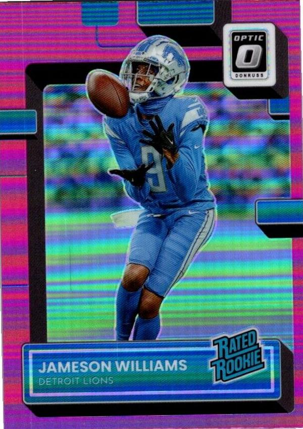 2022 Donruss Optic Football Pink Jameson Williams #208 PSA 10