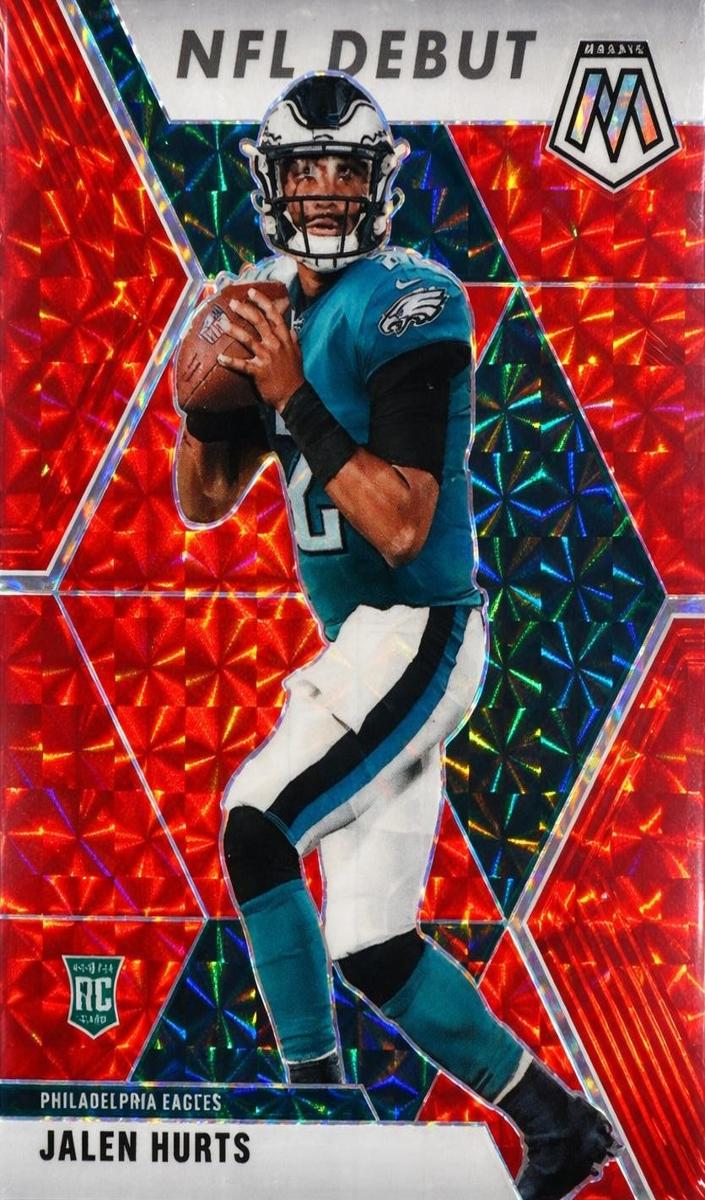 2020 Panini Mosaic Football Red Jalen Hurts #265 PSA 9