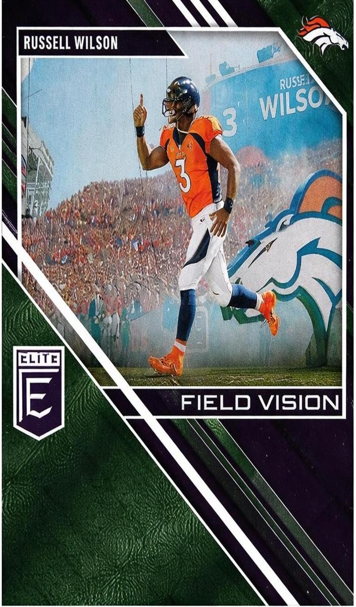 2023 Donruss Elite Football Green Russell Wilson #FV-6 PSA 7.5