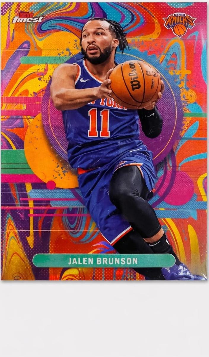 2025 Topps Finest Basketball Oil Spill Jalen Brunson #140