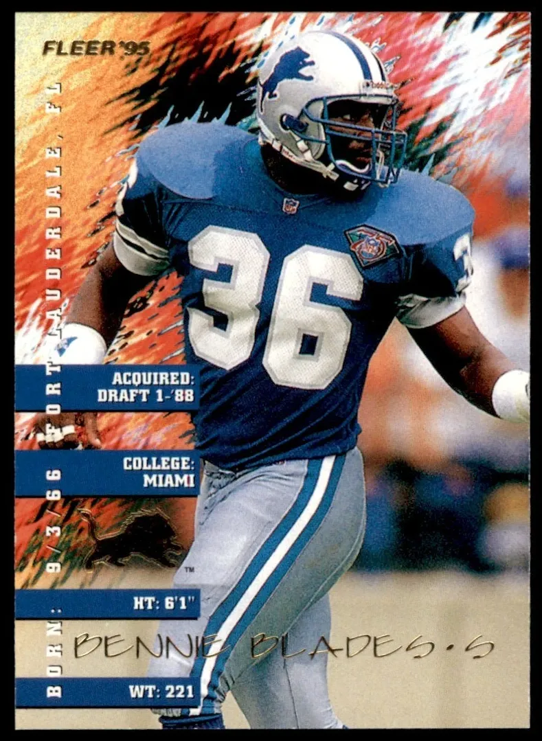 1995 Fleer Football Bennie Blades #120
