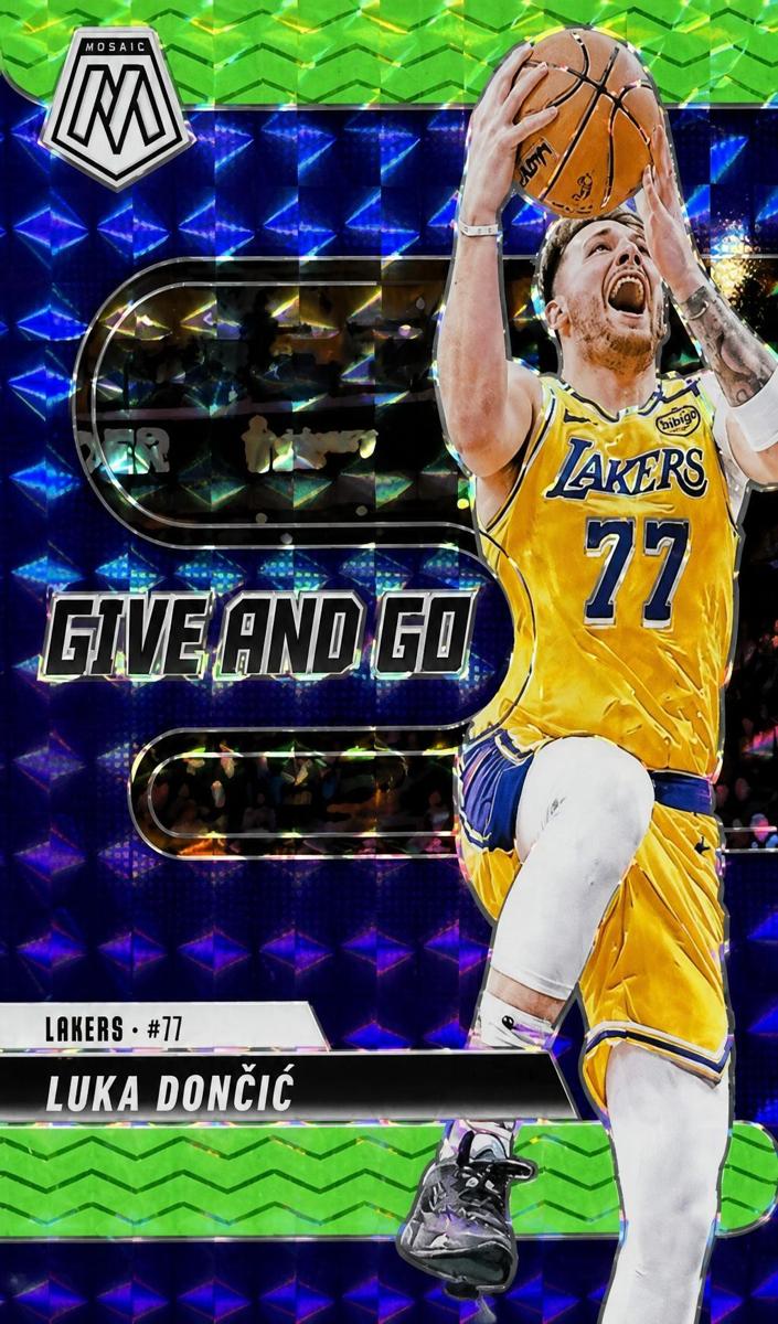 2024 Panini Mosaic Basketball Green Fluorescent Luka Doncic #4