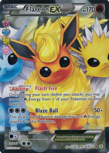 2016 Pokemon XY Generations Flareon #RC28 PSA 7.5