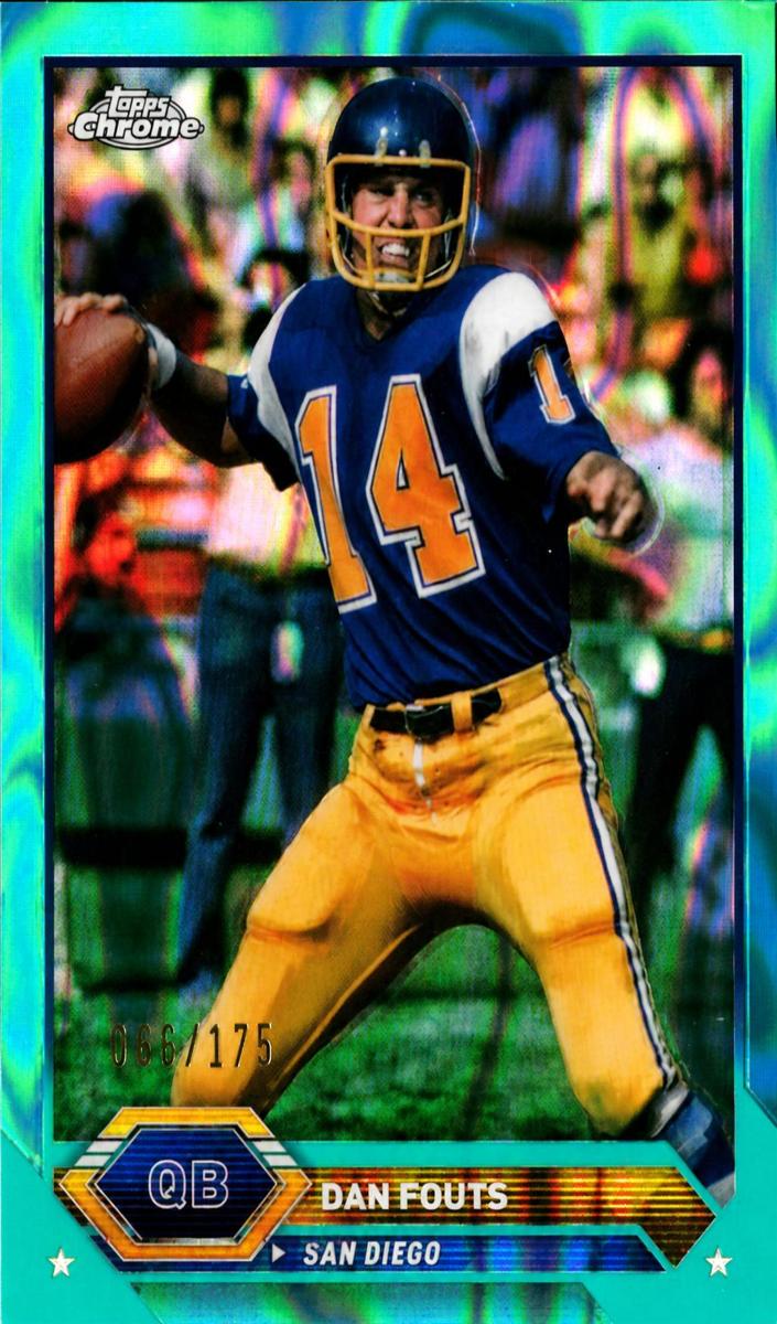 2023 Topps Composite Football Aqua Lava Refractor Dan Fouts #19