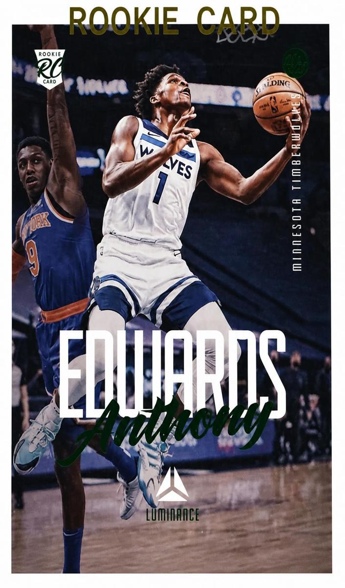 2020 Panini Chronicles Basketball Green Anthony Edwards #143