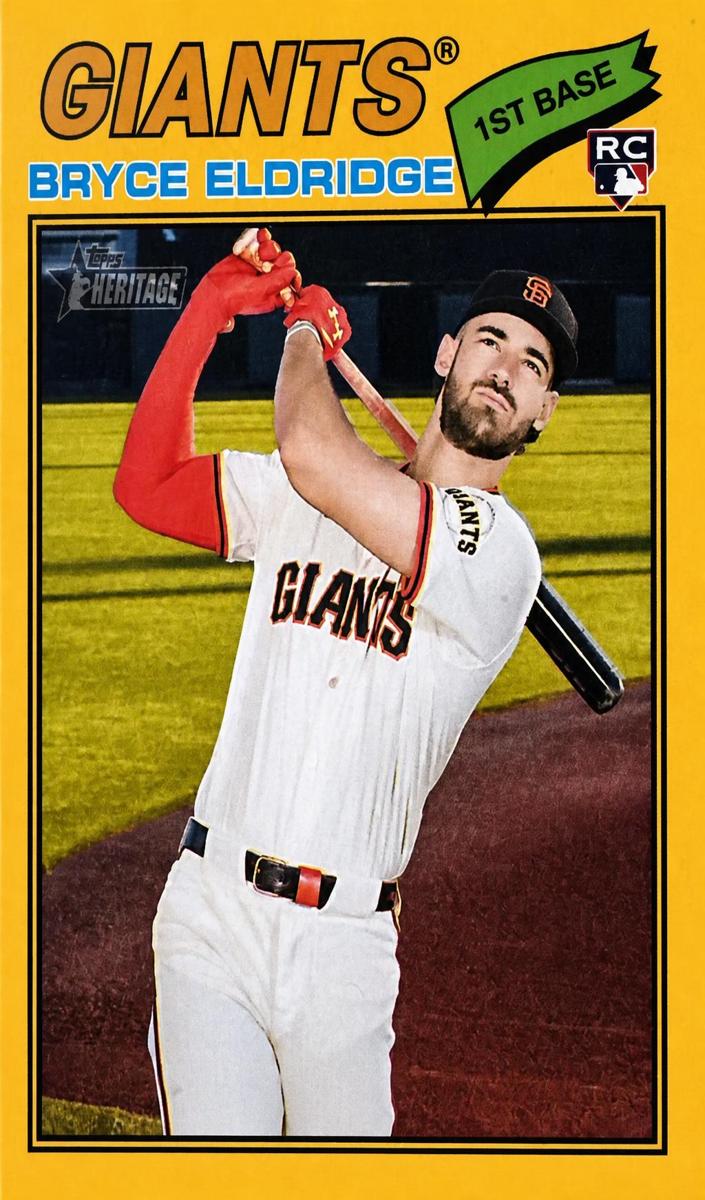 2026 Topps Heritage Baseball Dark Yellow Bordered Bryce Eldridge #310
