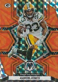 2022 Panini Mosaic Football Reactive Orange Aaron Jones #70