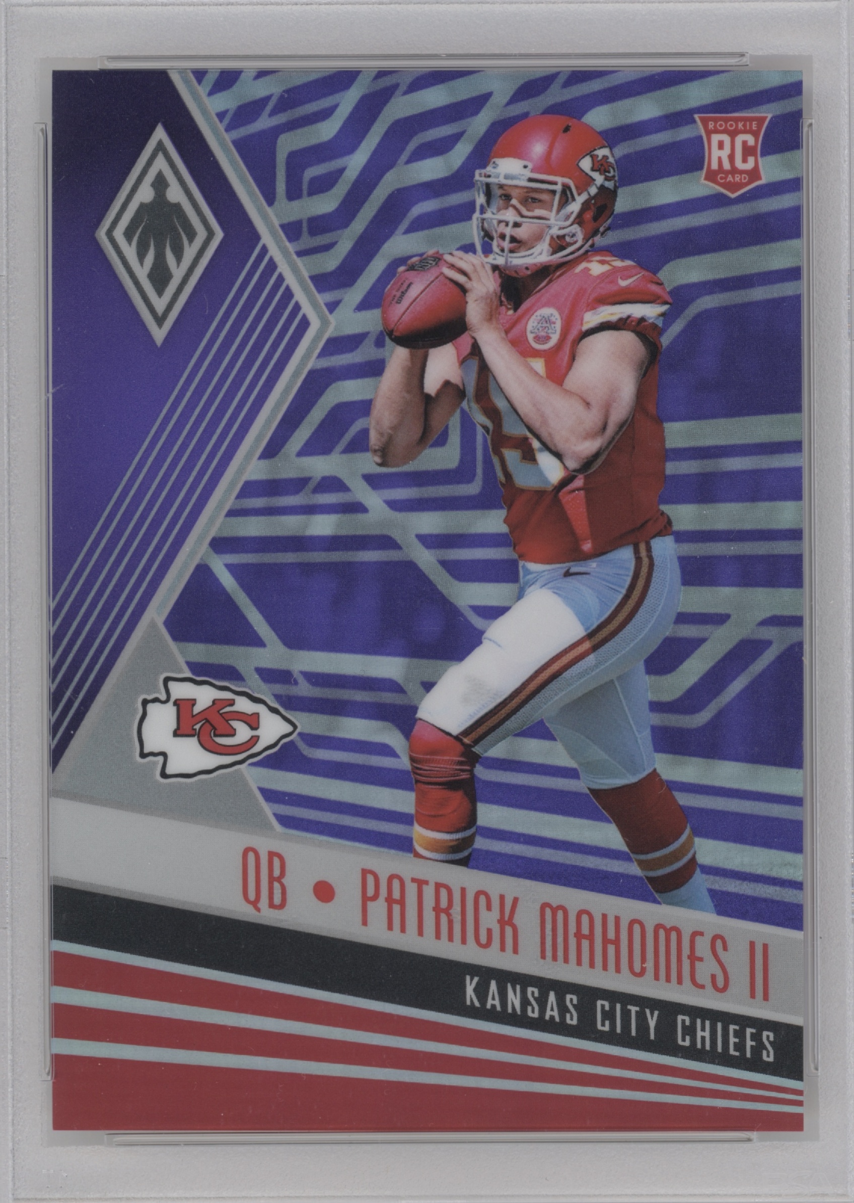 2017 Panini Phoenix Football Purple Patrick Mahomes II #104 PSA 9