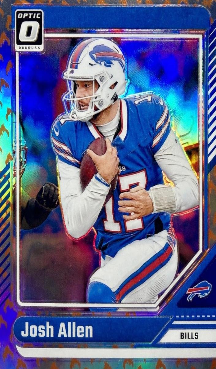 2024 Donruss Optic Football Fire Josh Allen #19 PSA 9
