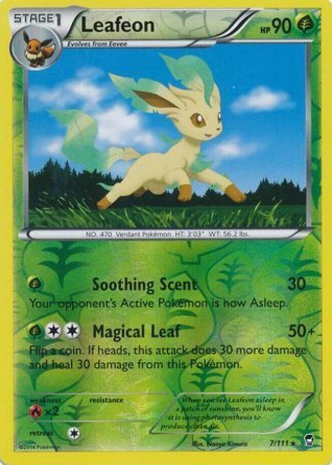 2014 Pokemon XY Furious Fists Reverse Holo Leafeon #7