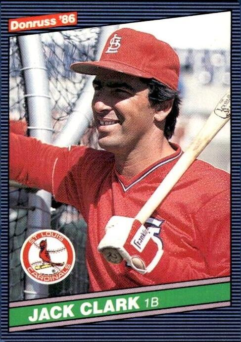 1986 Donruss Baseball Jack Clark #168 PSA 9