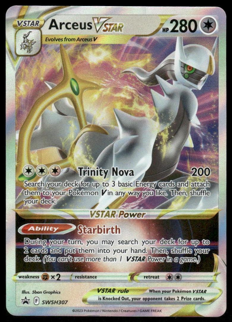 2023 Pokemon SWSH Black Star Promos Arceus Vstar #SWSH307 PSA 8