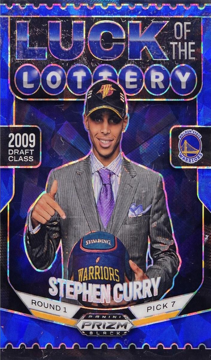 2024 Panini Prizm Black Basketball Blue Ice Stephen Curry #12 PSA 9