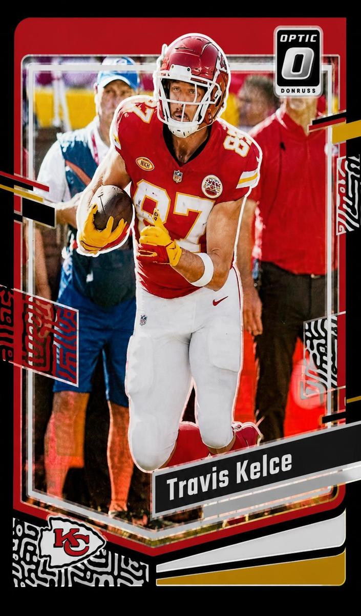2023 Donruss Optic Football Black Pandora Travis Kelce #94 PSA 8.5