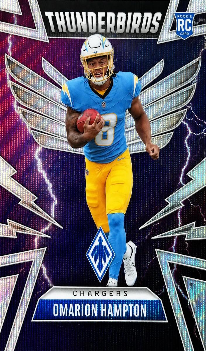 2025 Panini Phoenix Football Wave Omarion Hampton #28