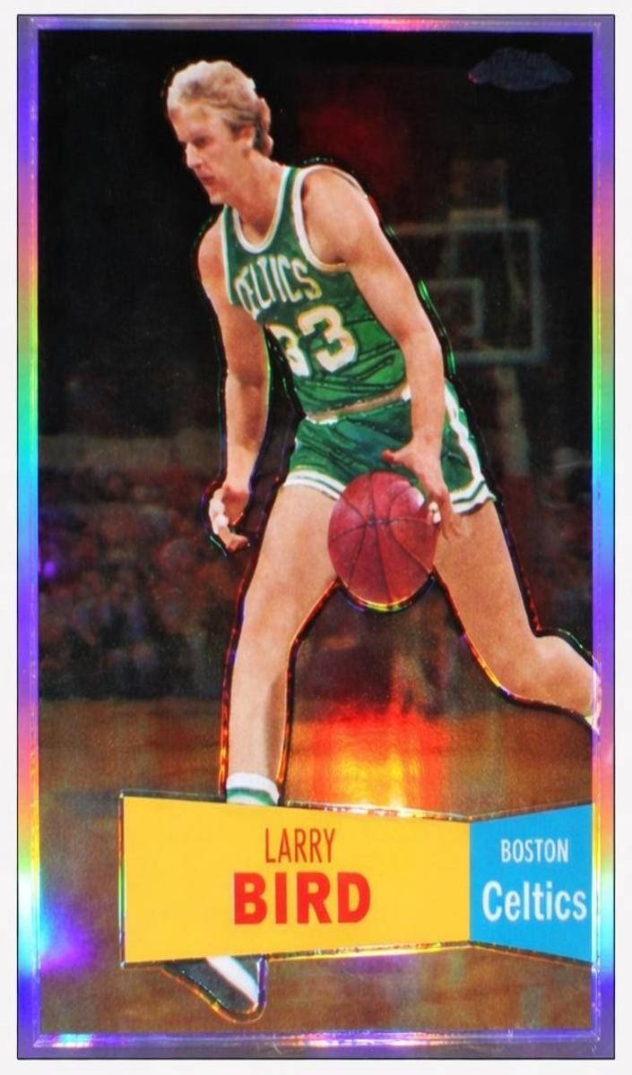 2007 Topps Chrome Basketball Refractor Larry Bird #105 PSA 9