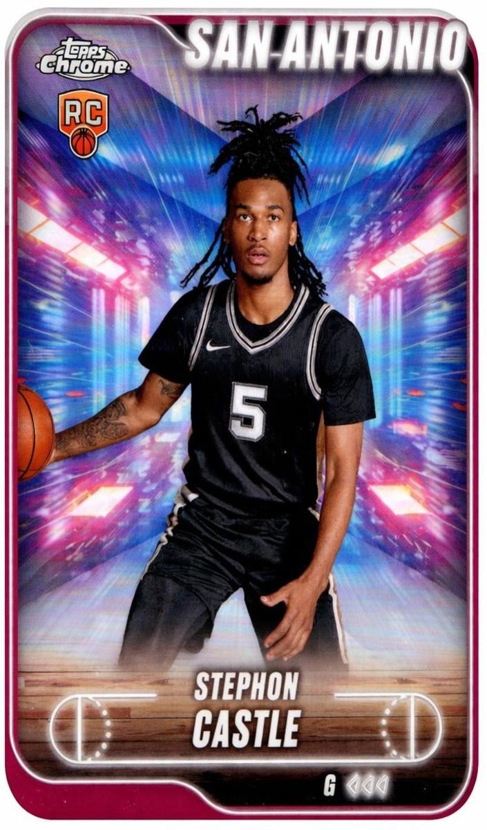 2024 Topps Chrome Basketball Magenta Refractor Stephon Castle #122 PSA 10