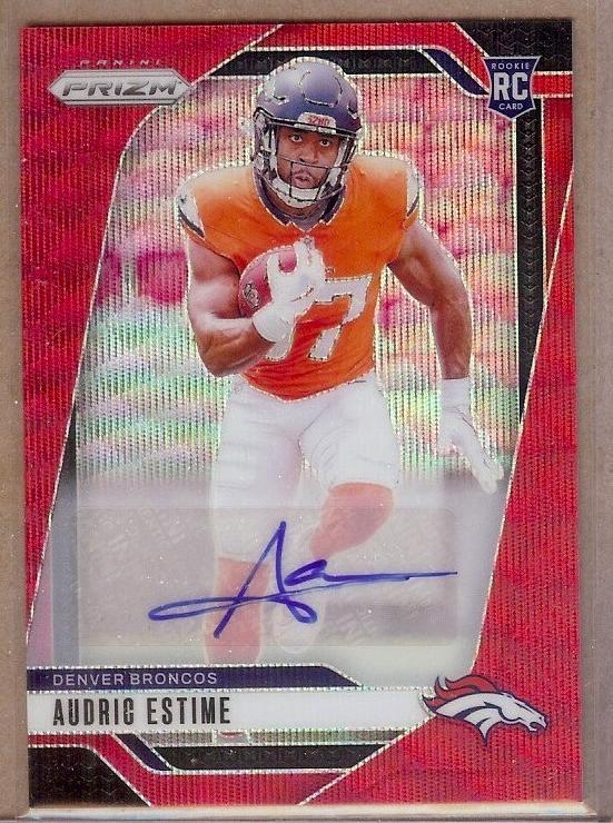 2024 Panini Prizm Football Red Wave Audric Estime #306 PSA 10