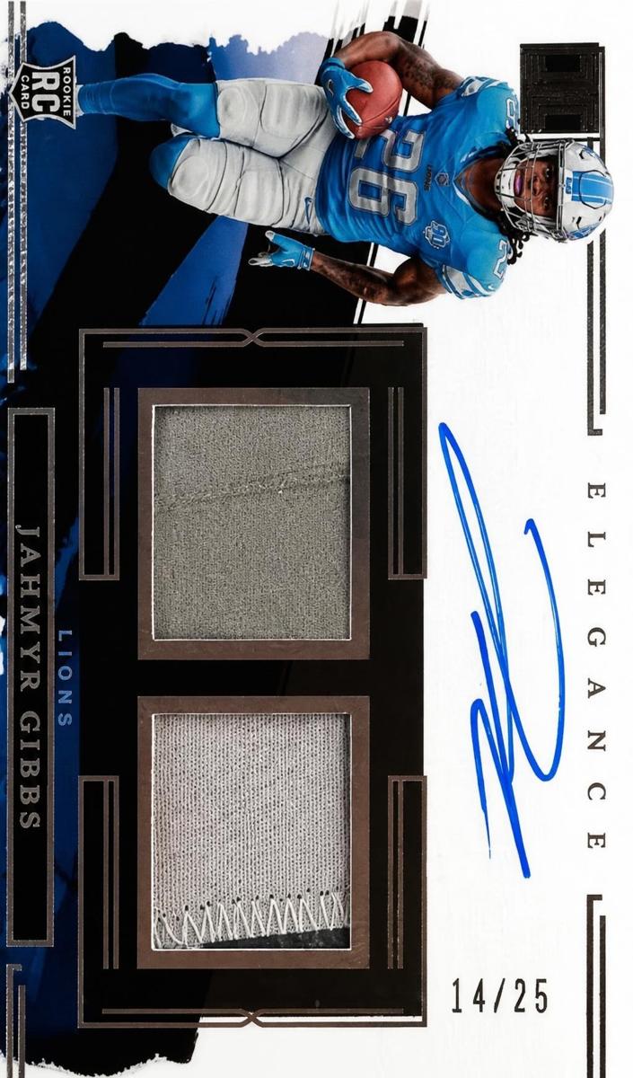2023 Panini Impeccable Football Jahmyr Gibbs #12 PSA 8.5