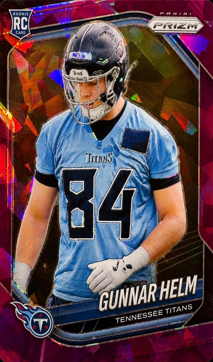 2025 Panini Prizm Football Purple Ice Gunnar Helm #359