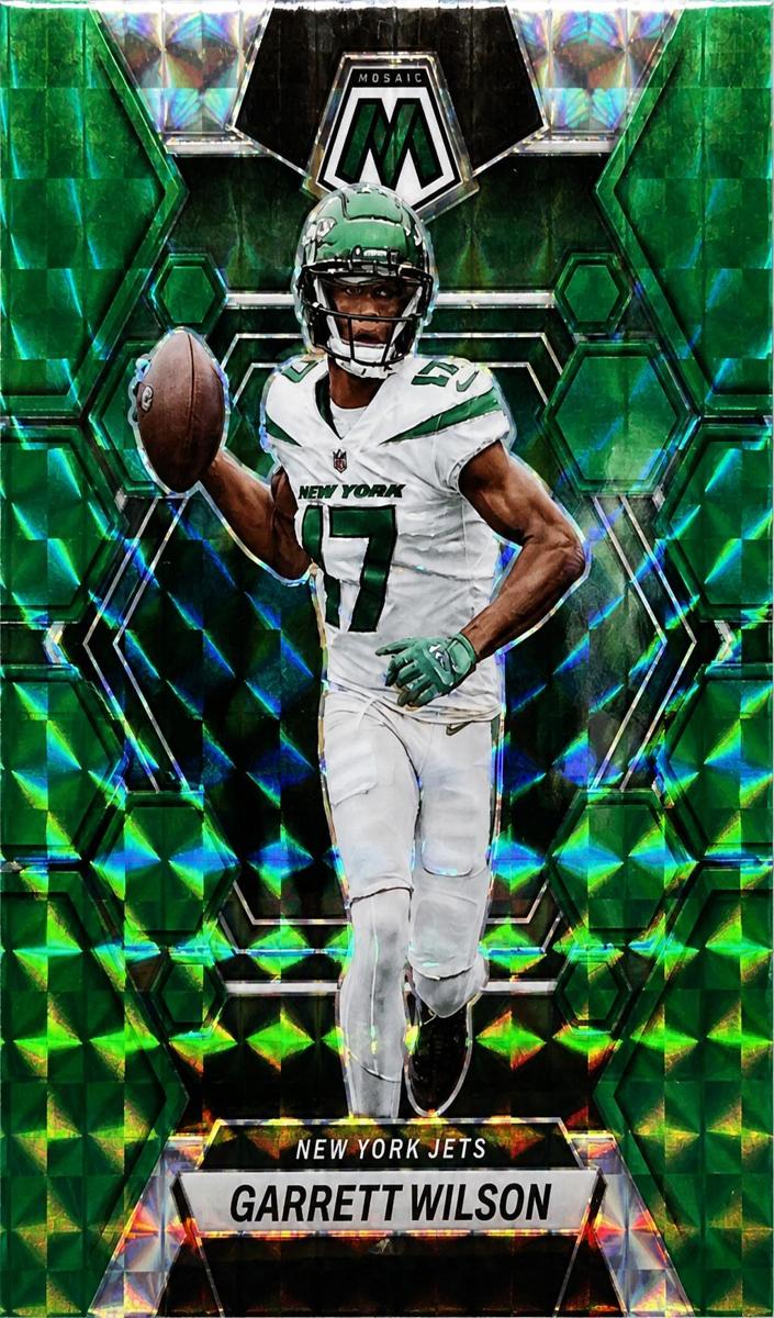2023 Panini Mosaic Football Green Garrett Wilson #75