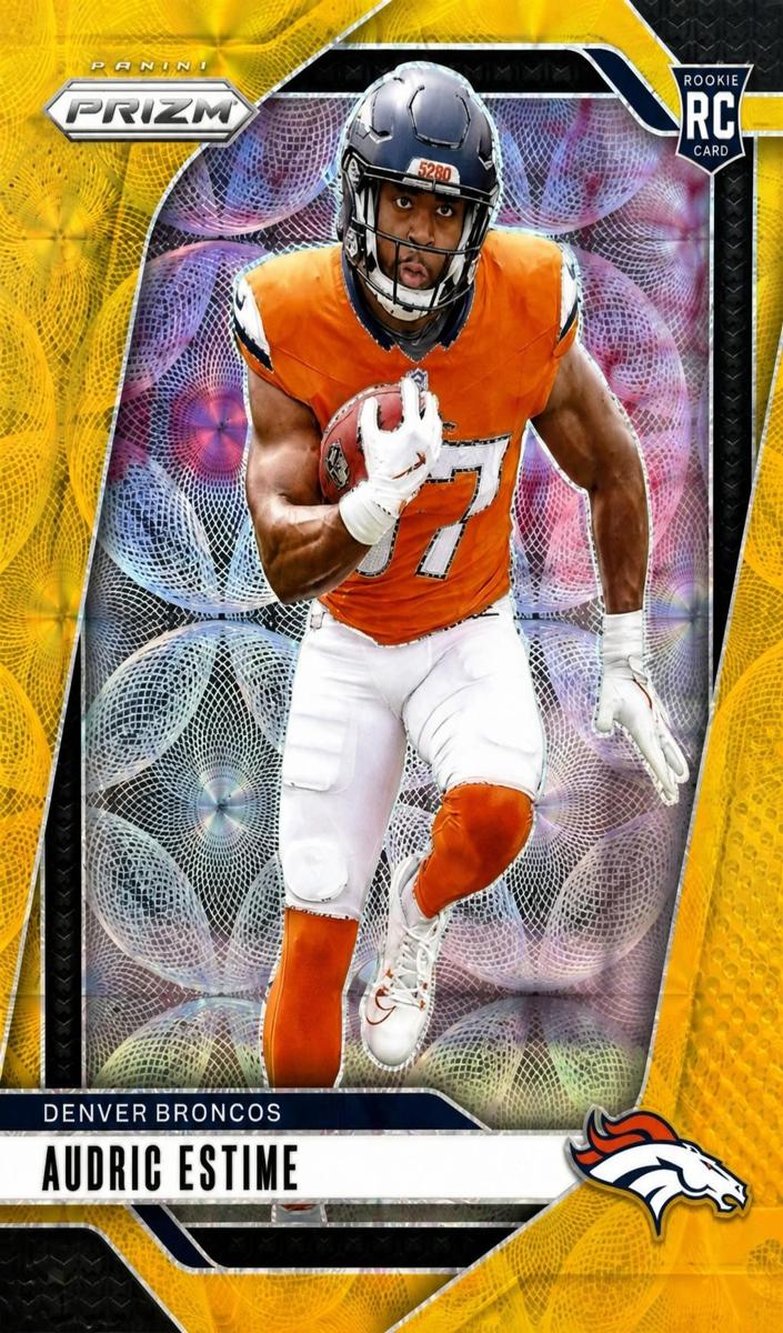 2024 Panini Prizm Football Choice Gold Audric Estime #306 PSA 9