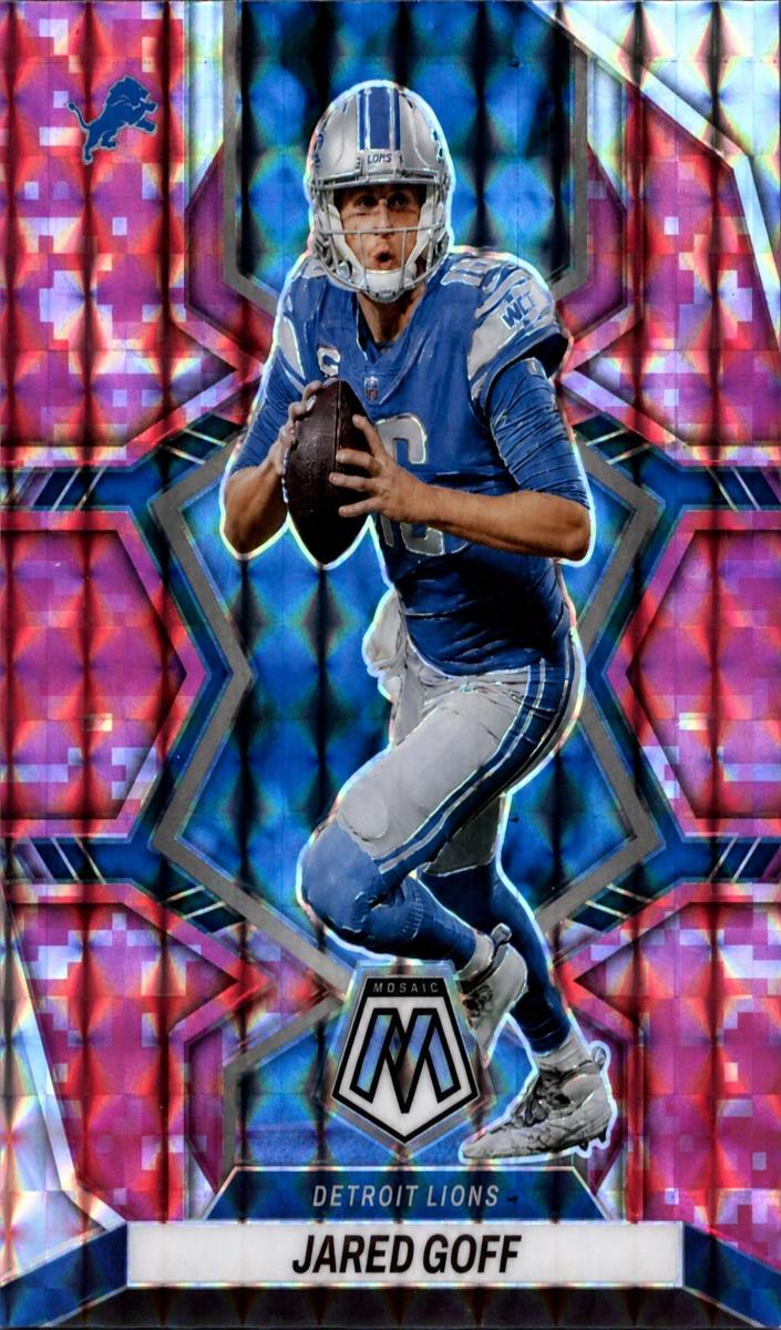 2022 Panini Mosaic Football Camo Pink Jared Goff #64