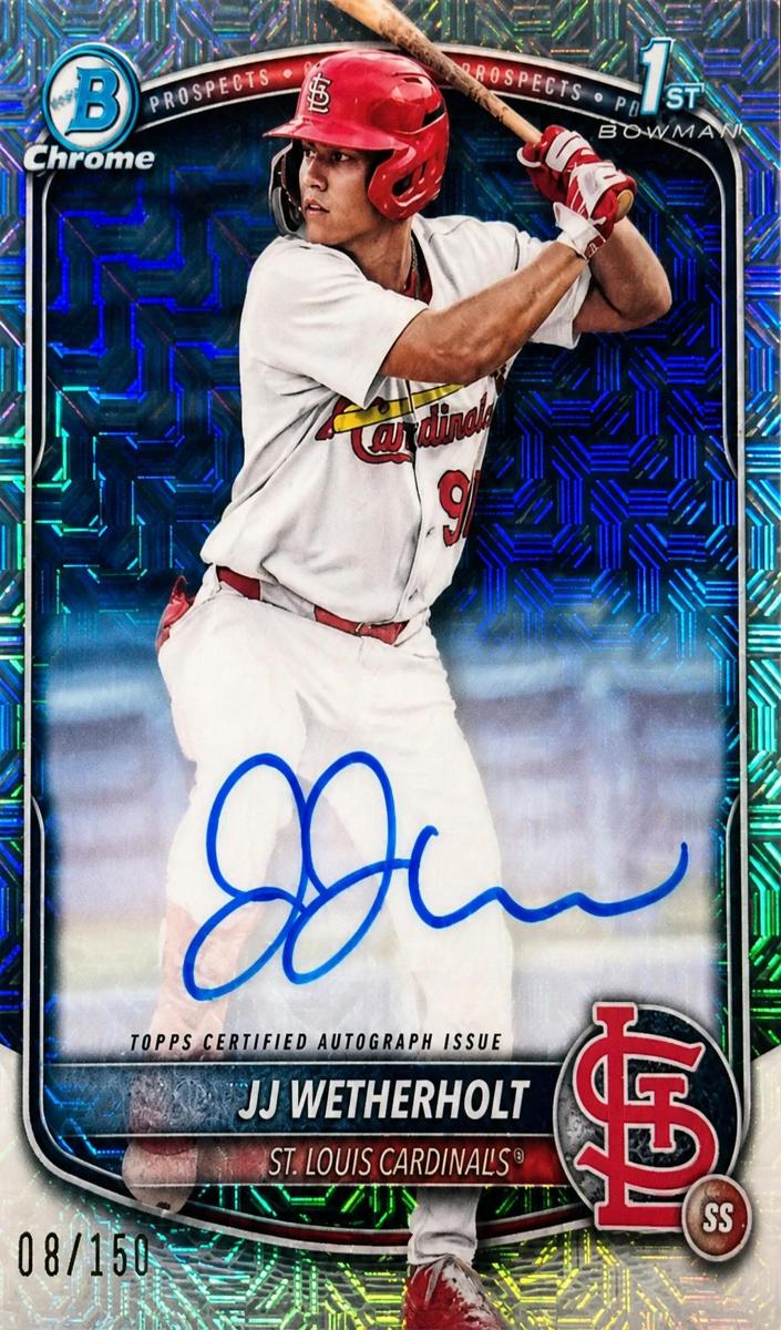 2025 Bowman Chrome Prospects Baseball HTA Choice JJ Wetherholt #CPA-JW