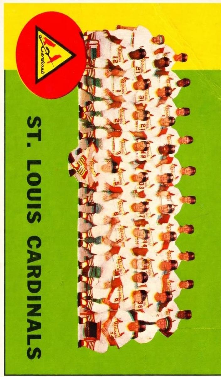 1963 Topps Baseball St. Louis Cardinals Team #524 PSA 8