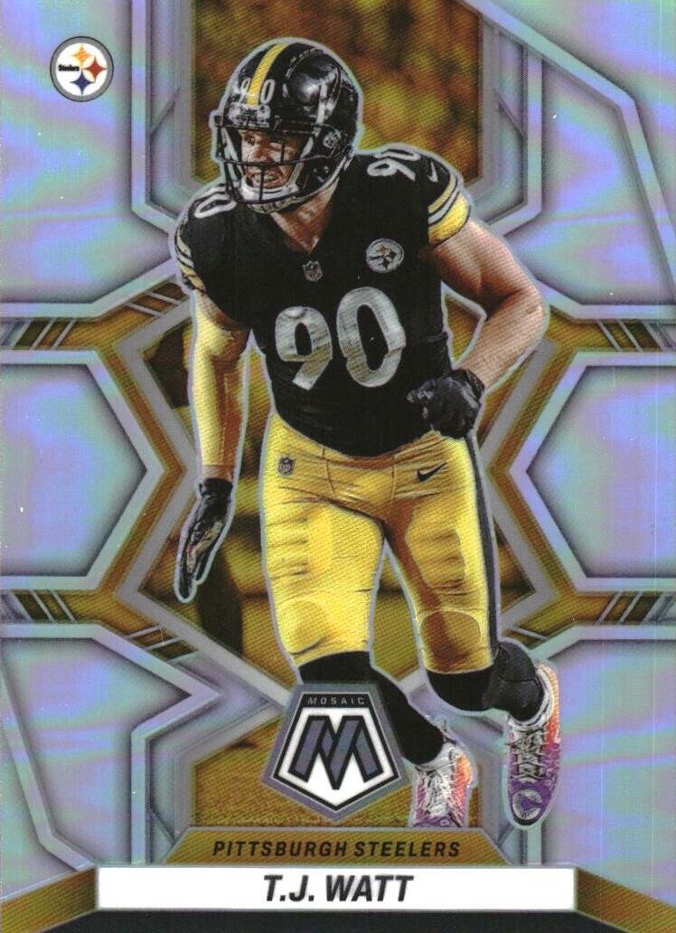 2022 Panini Mosaic Football Silver T.J. Watt #167