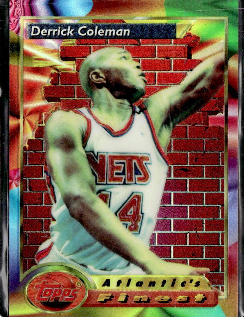 1993 Topps Finest Basketball Refractor Derrick Coleman #98 PSA 9