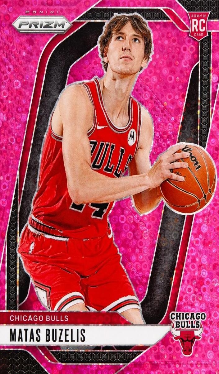 2024 Panini Prizm Basketball Fast Break Pink Matas Buzelis #252 PSA 9