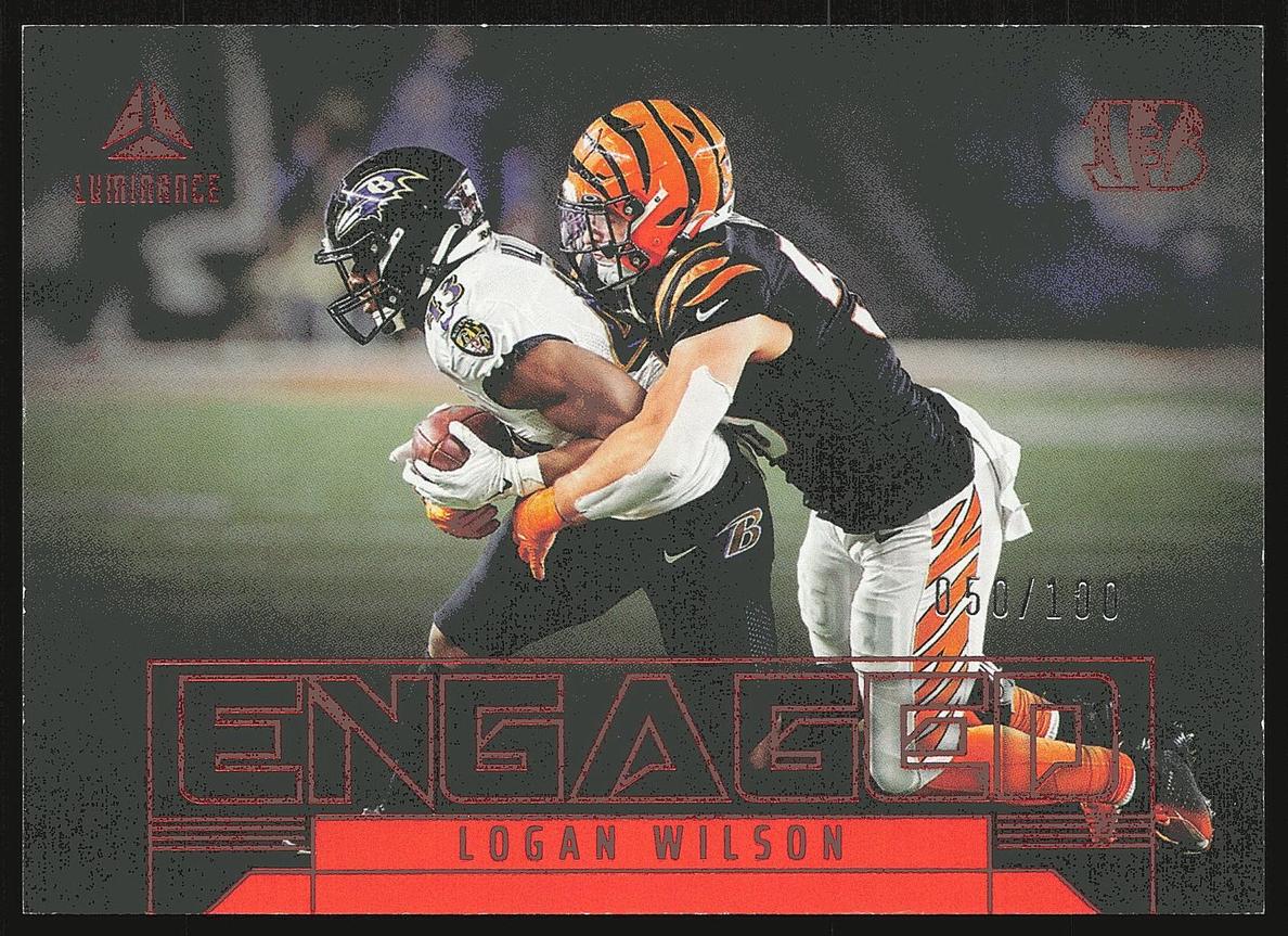 2023 Panini Luminance Football Orange Logan Wilson #EN-11