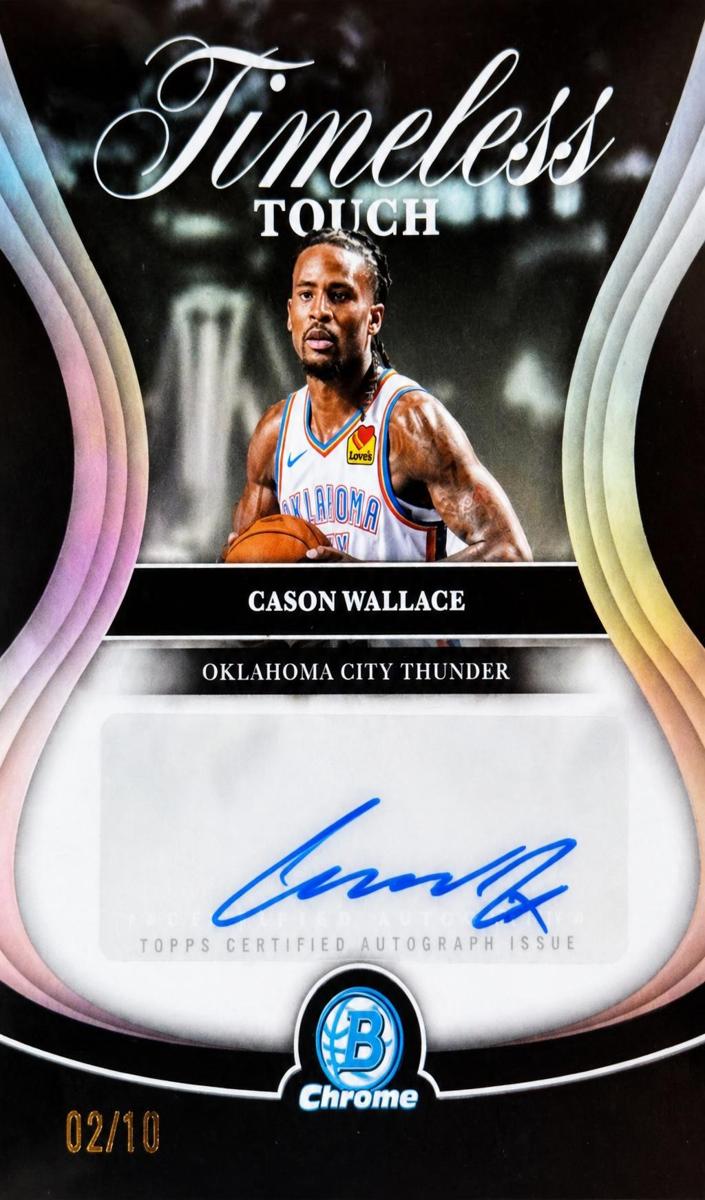 2025 Bowman Basketball Black Refractor Cason Wallace #TTA-CL