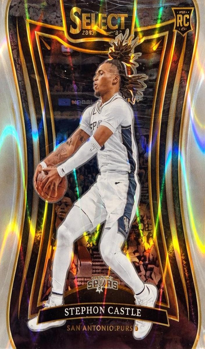 2024 Panini Select Basketball Tectonic Stephon Castle #388 PSA 8