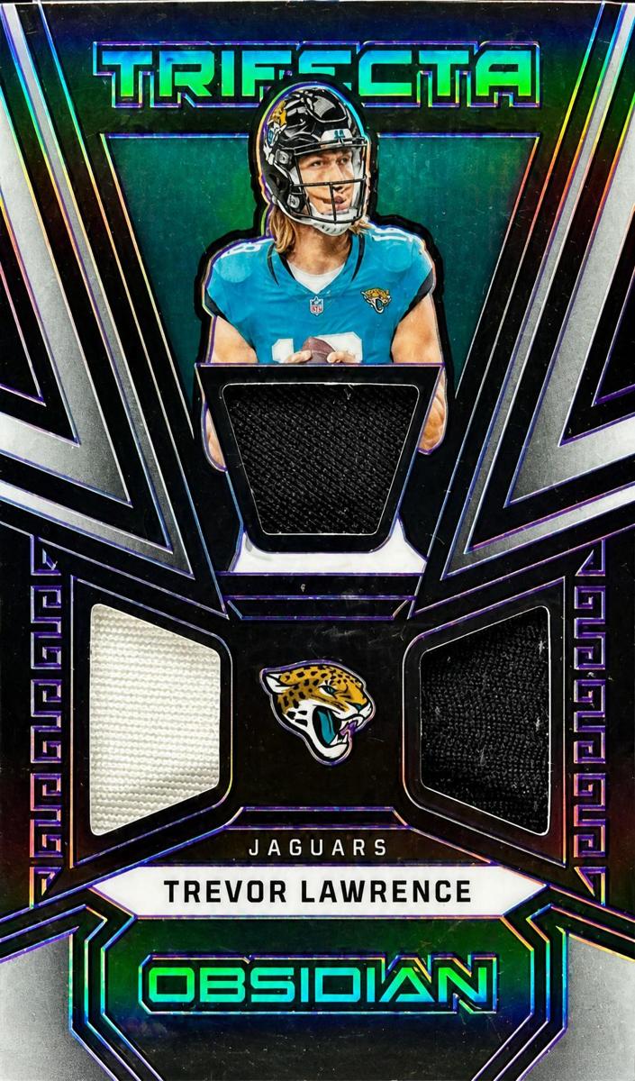 2023 Panini Obsidian Football Electric Etch Purple Trevor Lawrence #TRI-TLA