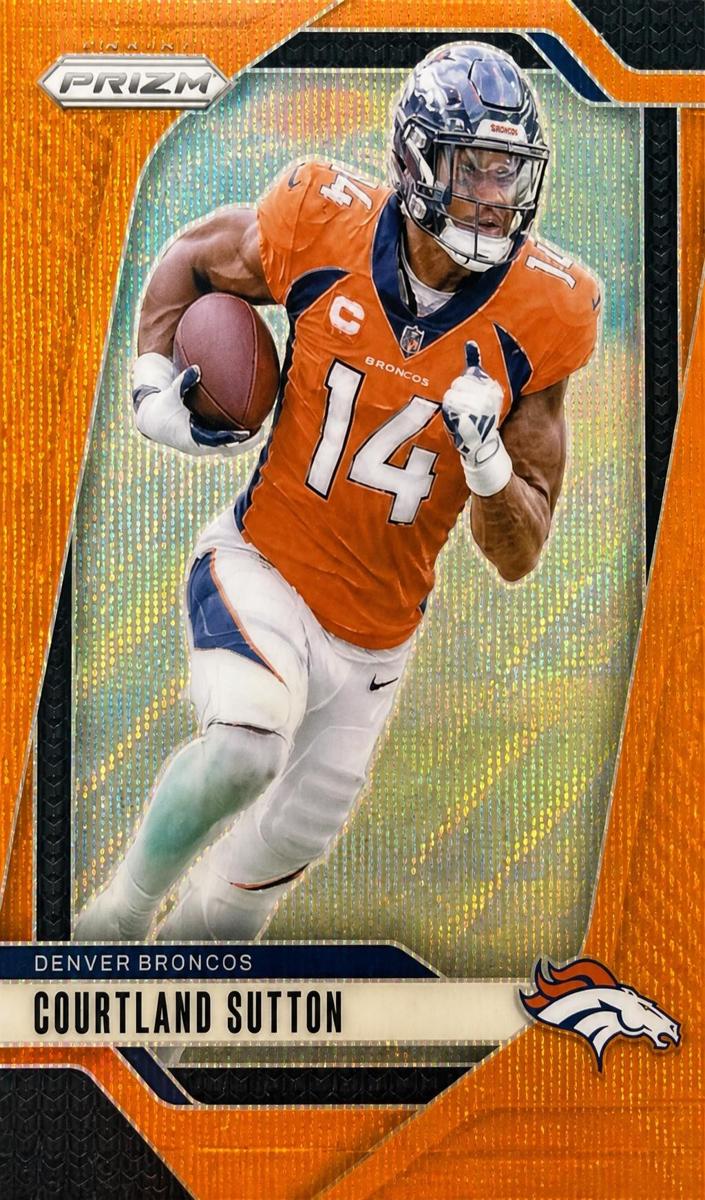 2024 Panini Prizm Football Orange Wave Courtland Sutton #86