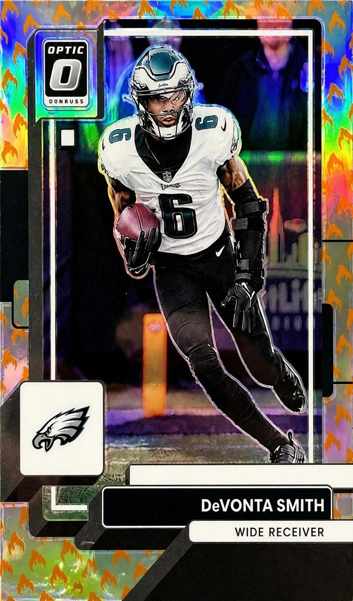 2022 Donruss Optic Football Fire DeVonta Smith #160 SGC 9