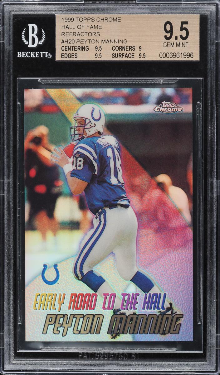 1999 Topps Chrome Football Refractor Peyton Manning #H20