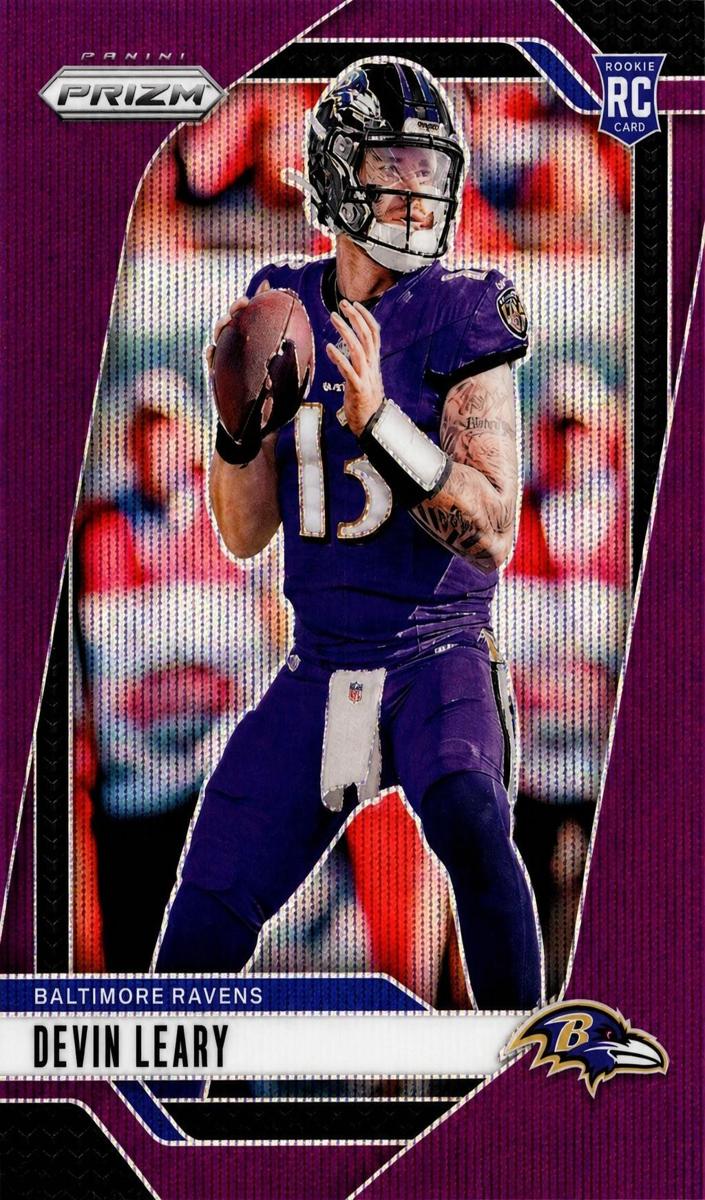 2024 Panini Prizm Football Purple Wave Devin Leary #327