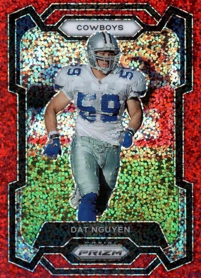 2023 Panini Prizm Football Red Sparkle Dat Nguyen #80 PSA 9