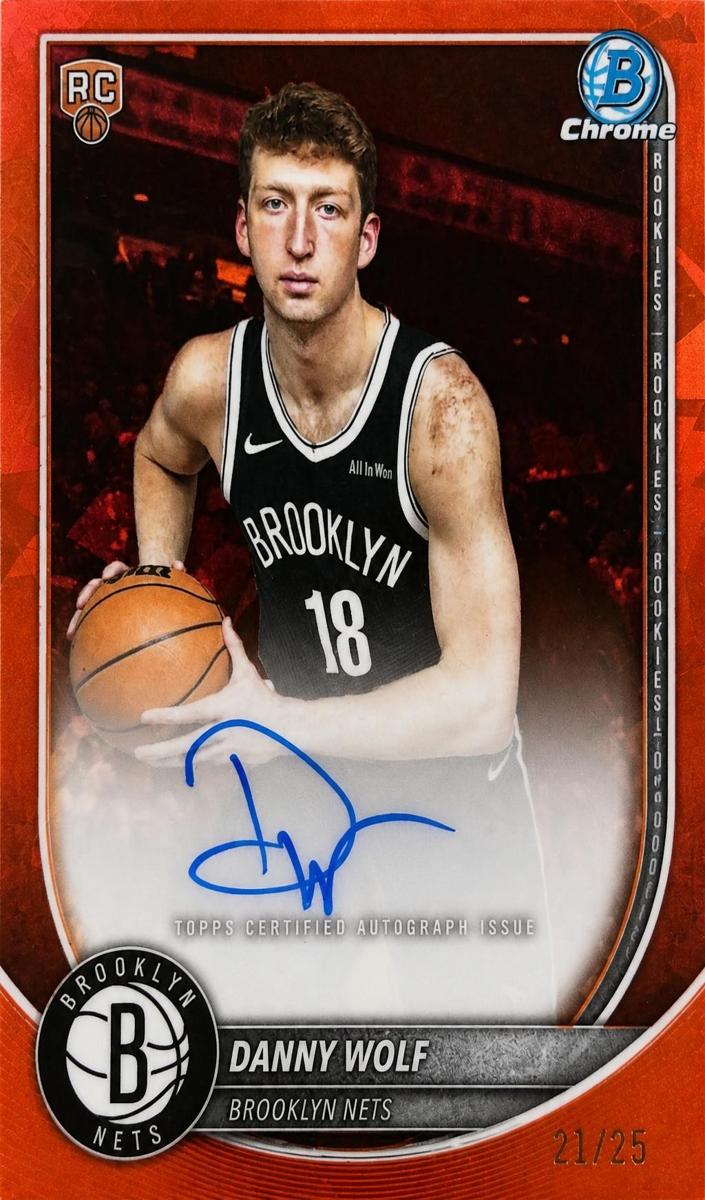 2025 Topps Chrome Sapphire Basketball Orange Danny Wolf #TCAR-DW