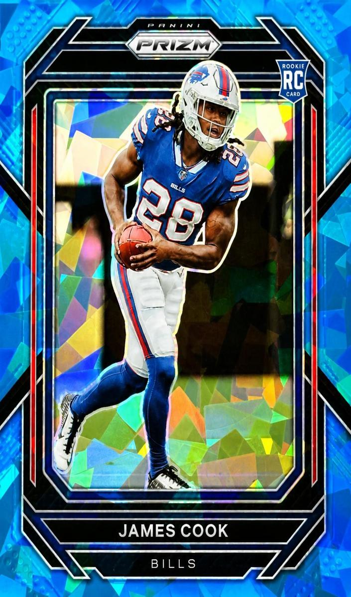 2022 Panini Prizm Football Blue Ice James Cook #319 PSA 9