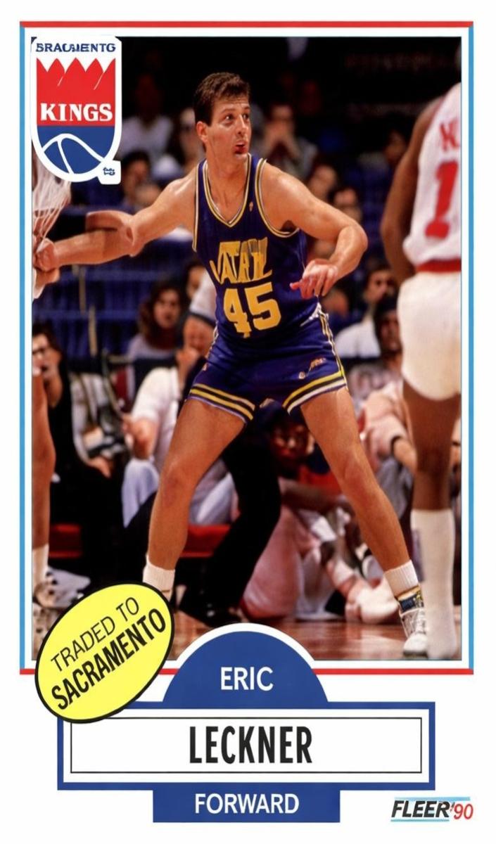 1990 Fleer Basketball Eric Leckner #187