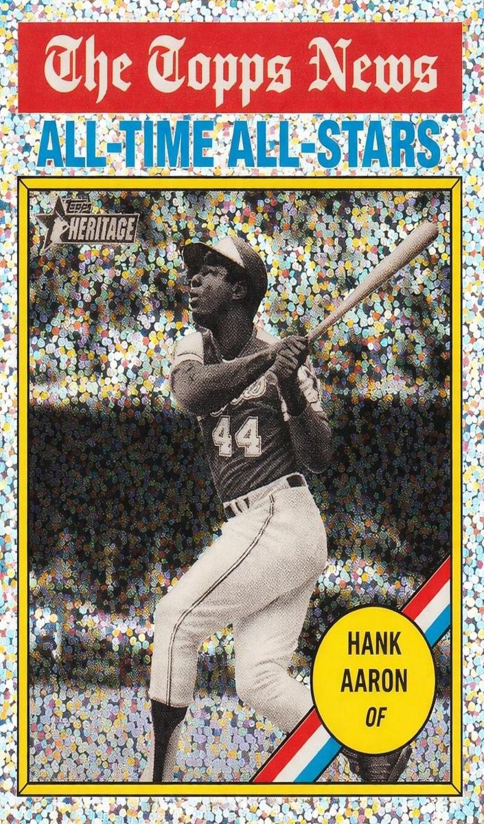 2025 Topps Heritage Baseball Silver Sparkle Refractor Hank Aaron #346