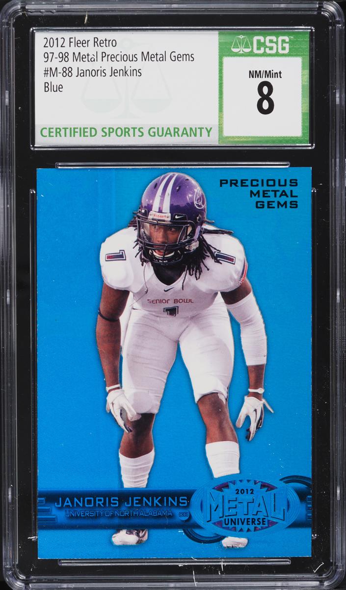 2012 Fleer Retro Football Blue Janoris Jenkins #M-88 CGC 7.5
